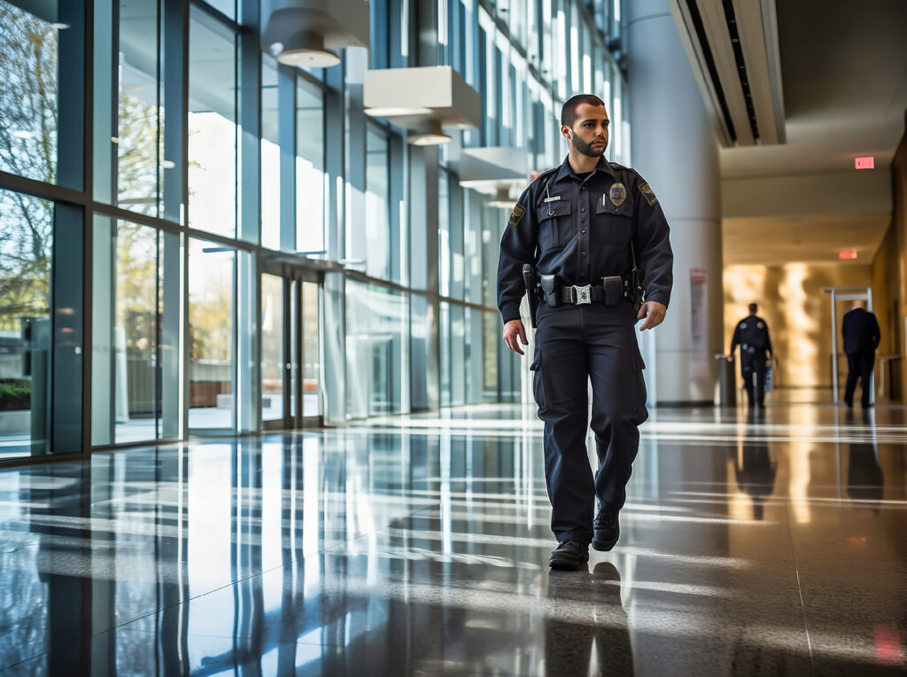 GES Male Guard in Building Lobby neo sm 1