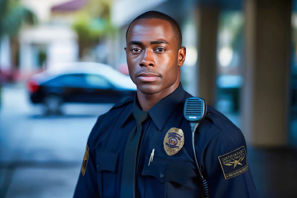 GES Male Guard Standing Outside a Hotel neo sm